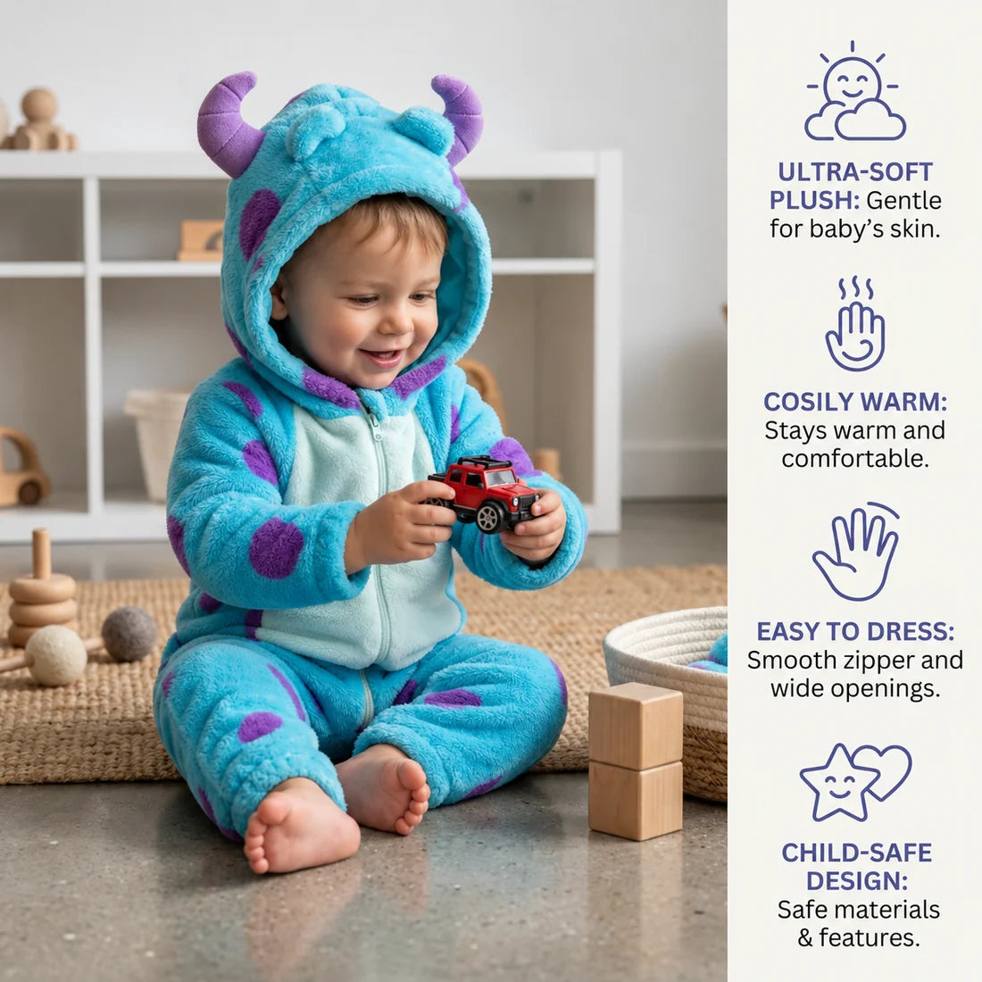 Cozy Fuzzy Costume for Babies & Toddlers