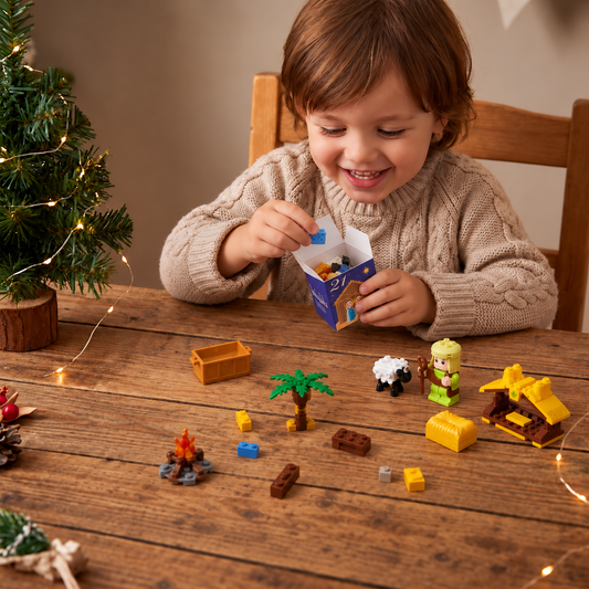 Christmas Nativity Building Blocks Advent Calendar for Kids