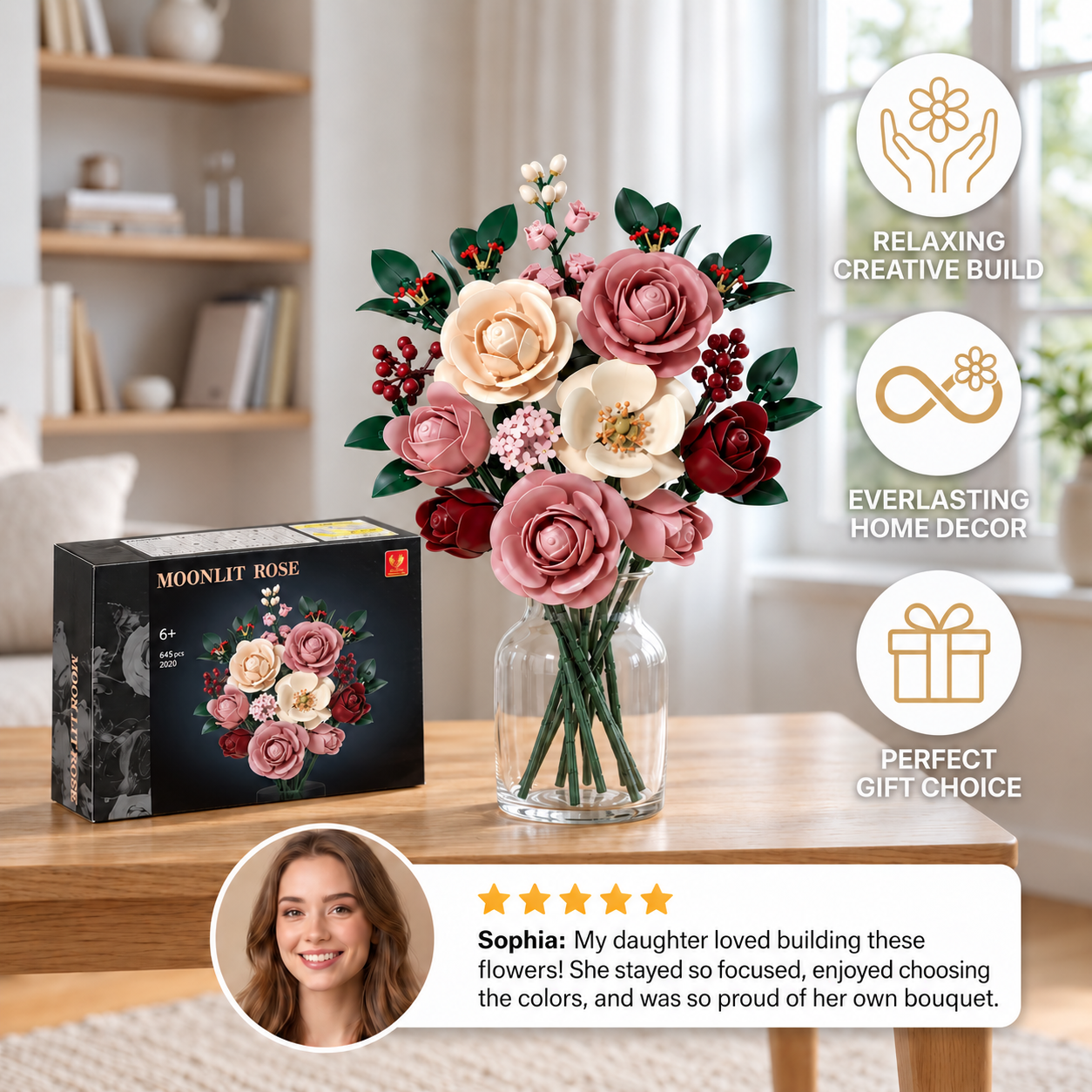 Flower Building Block Bouquet Set