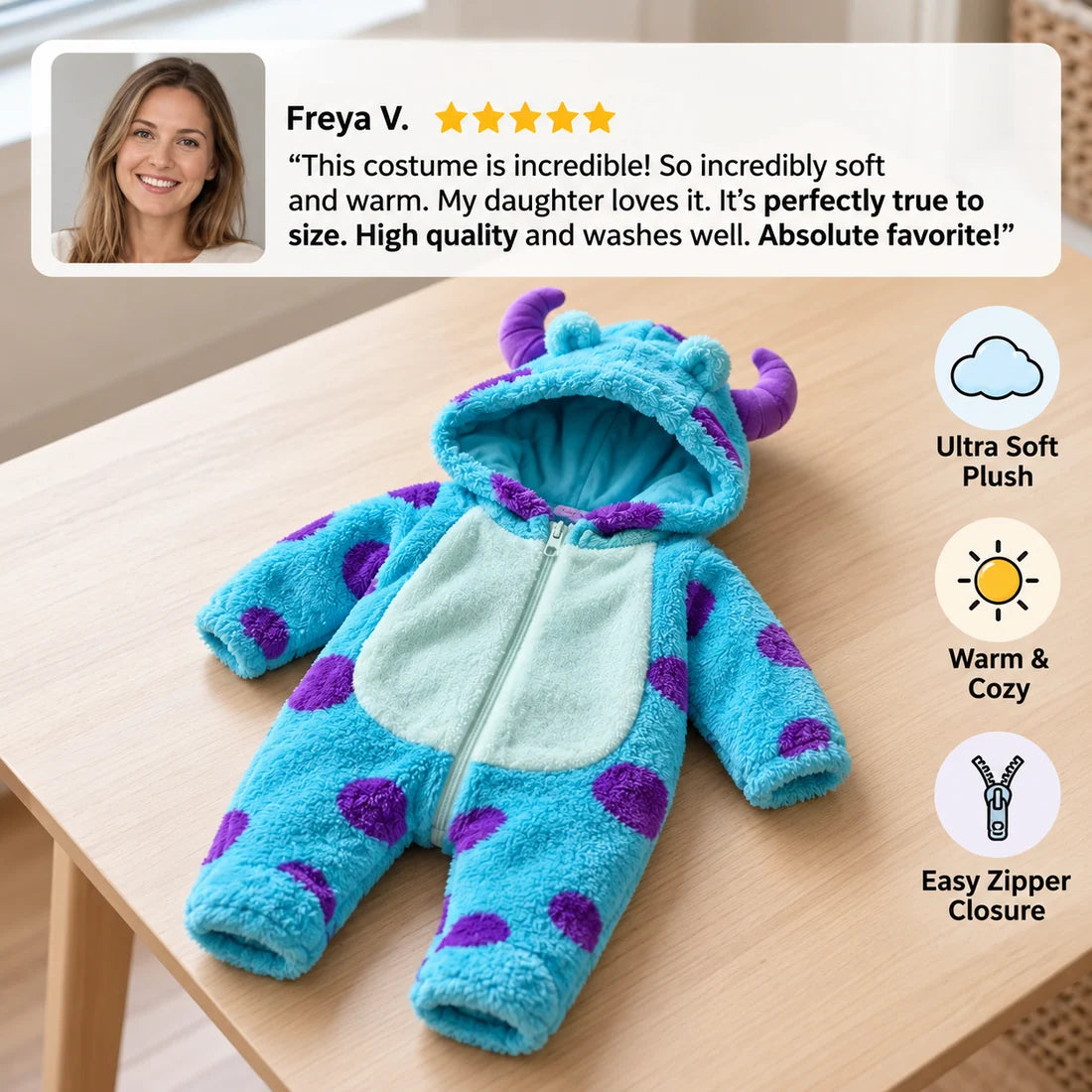 Cozy Fuzzy Costume for Babies & Toddlers