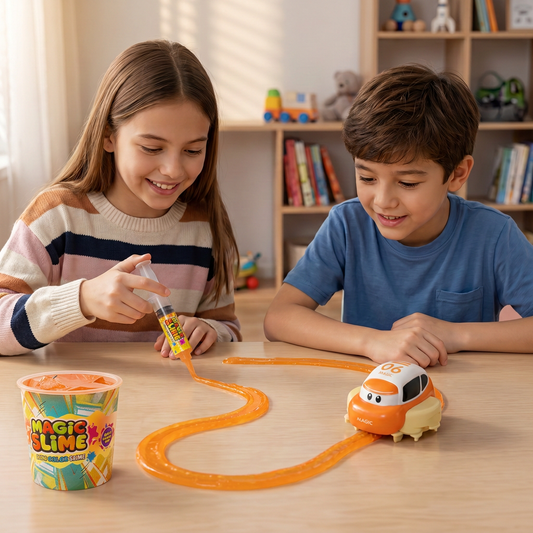 Magic Slime Race Track Set – DIY Electric Car Adventure
