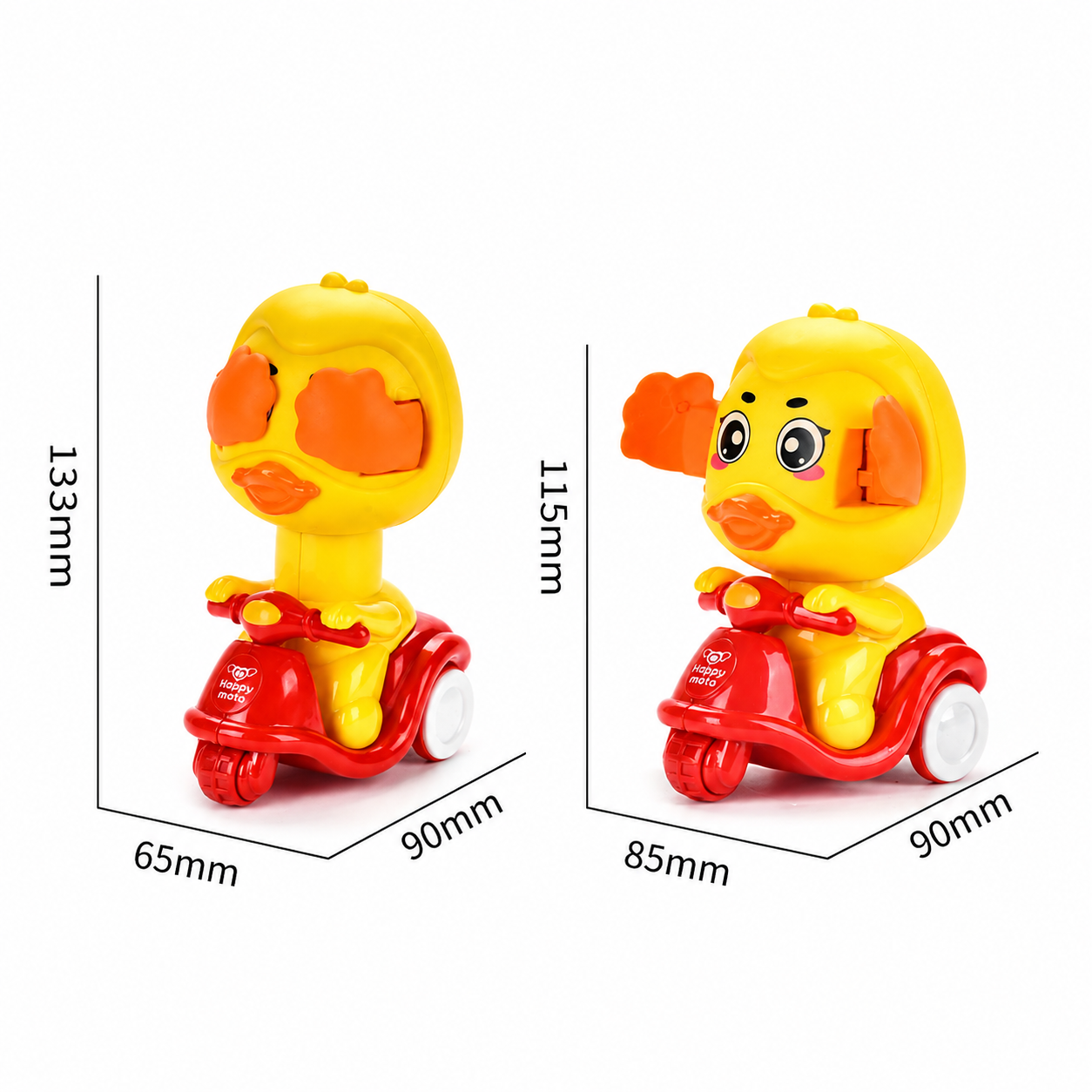 Press & Go Animal Motorcycle Toy – Cute Hide-and-Seek Character Car