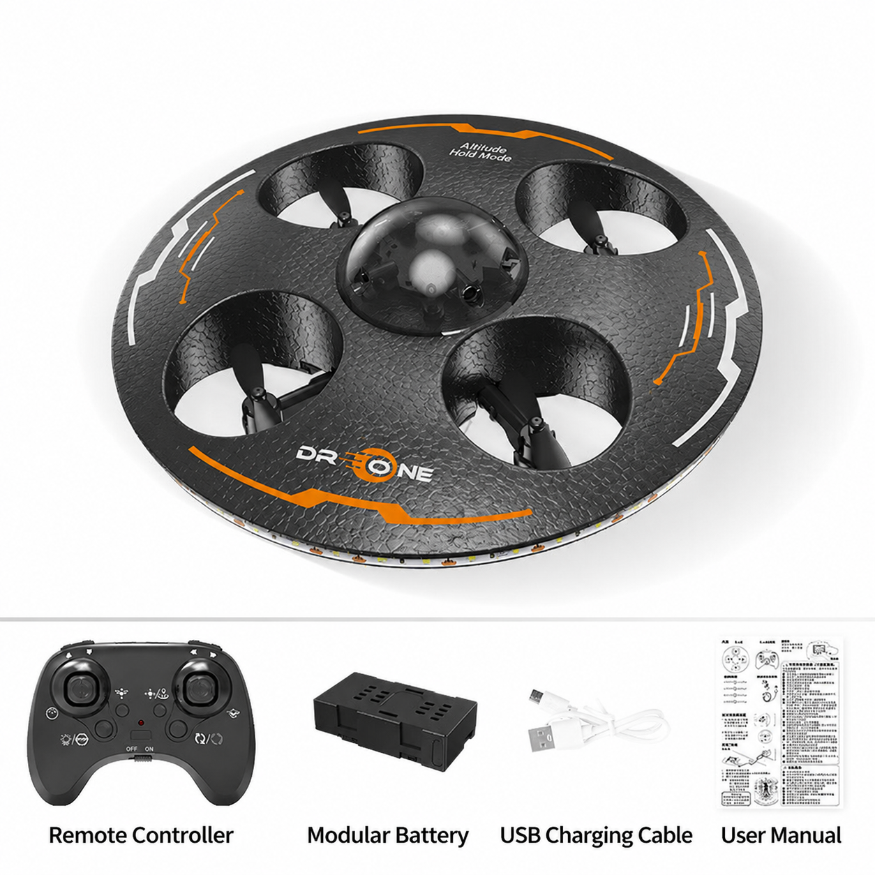 Remote Control LED Flying Saucer Drone