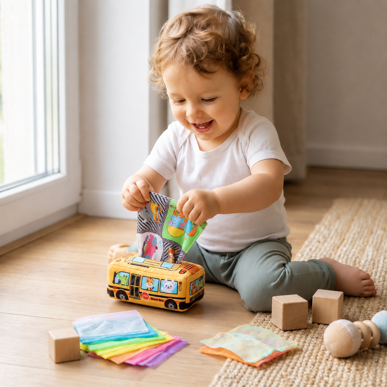 Montessori Magic Tissue Box – Sensory Learning Toy for Babies
