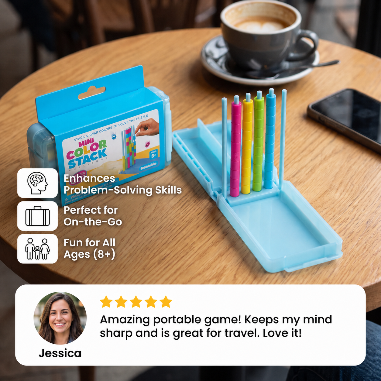 Mini Color Stack Challenge – Portable Brain Training Game