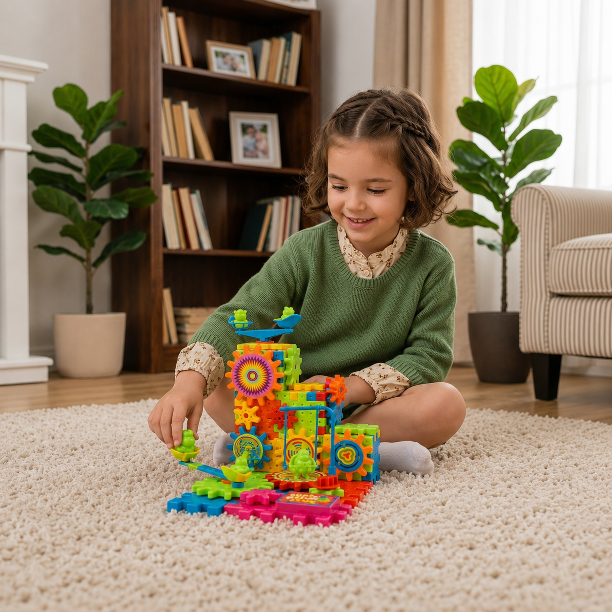 81-Piece STEM Gear Building Set – Interlocking Engineering Blocks for Kids
