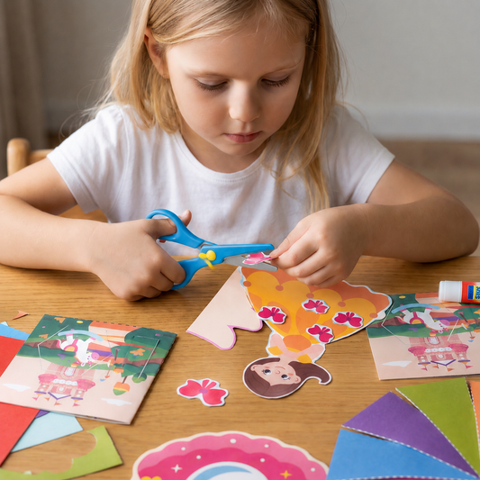 Kids Scissor Skills Activity Book – Safe Cutting Practice with Safety Scissors