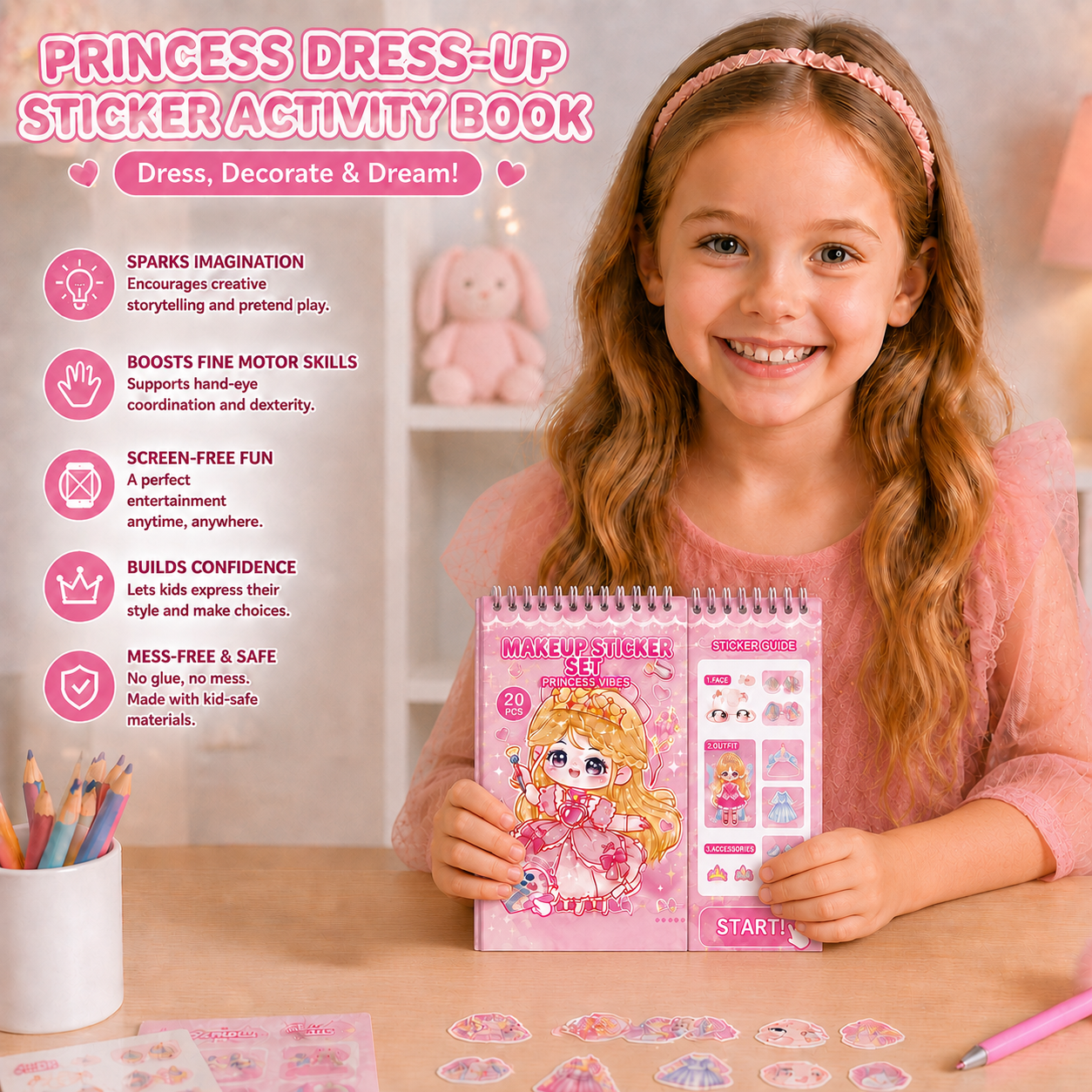 Princess Dress-Up Sticker Activity Book
