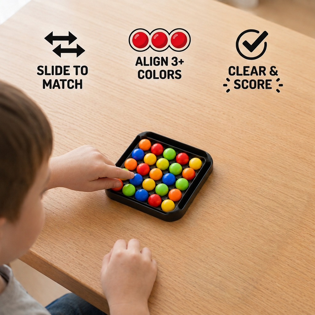 Colour Match Logic Game – Interactive Marble Puzzle for Kids & Adults