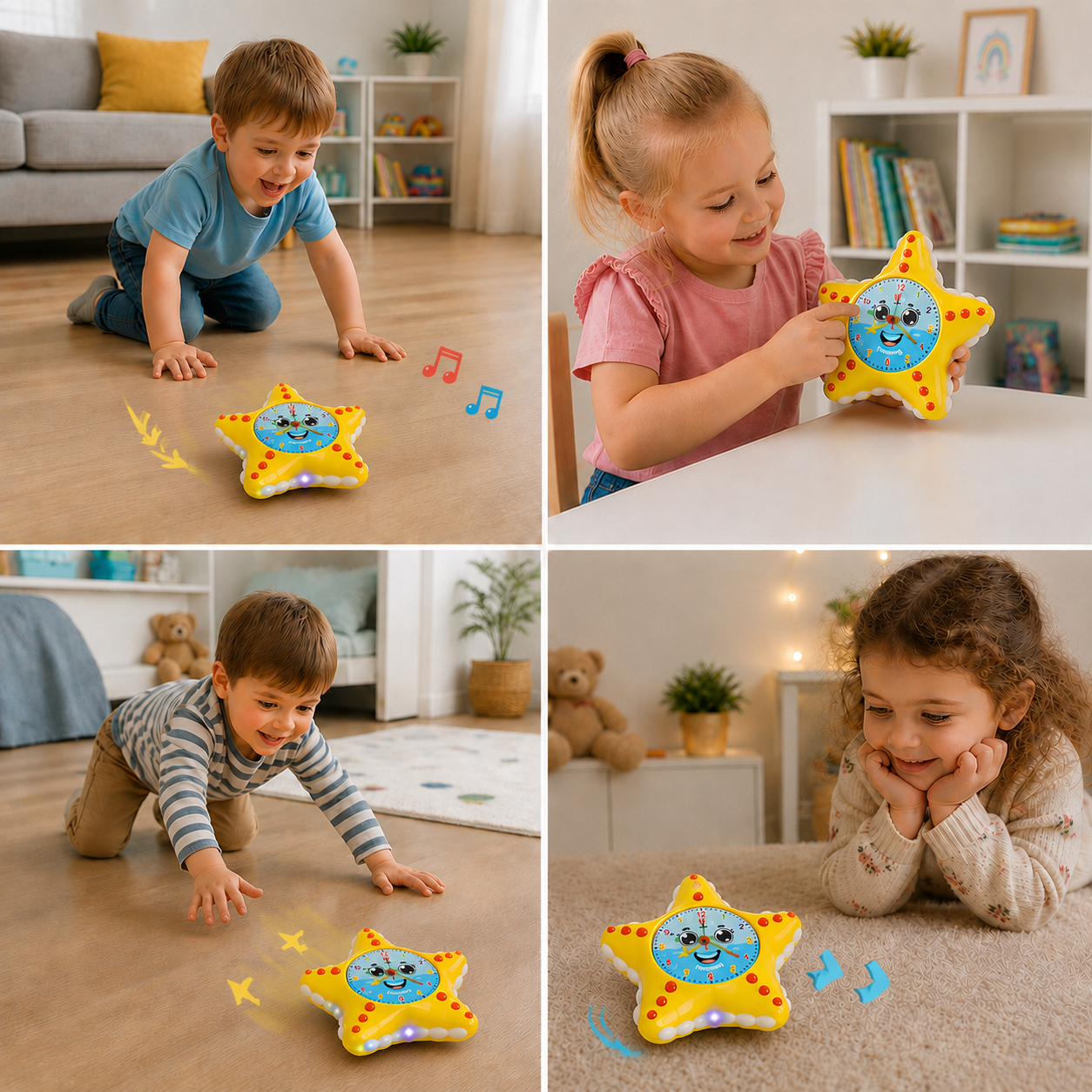 Starfish Clock Learning Toy – Interactive Time Teaching Toy for Kids