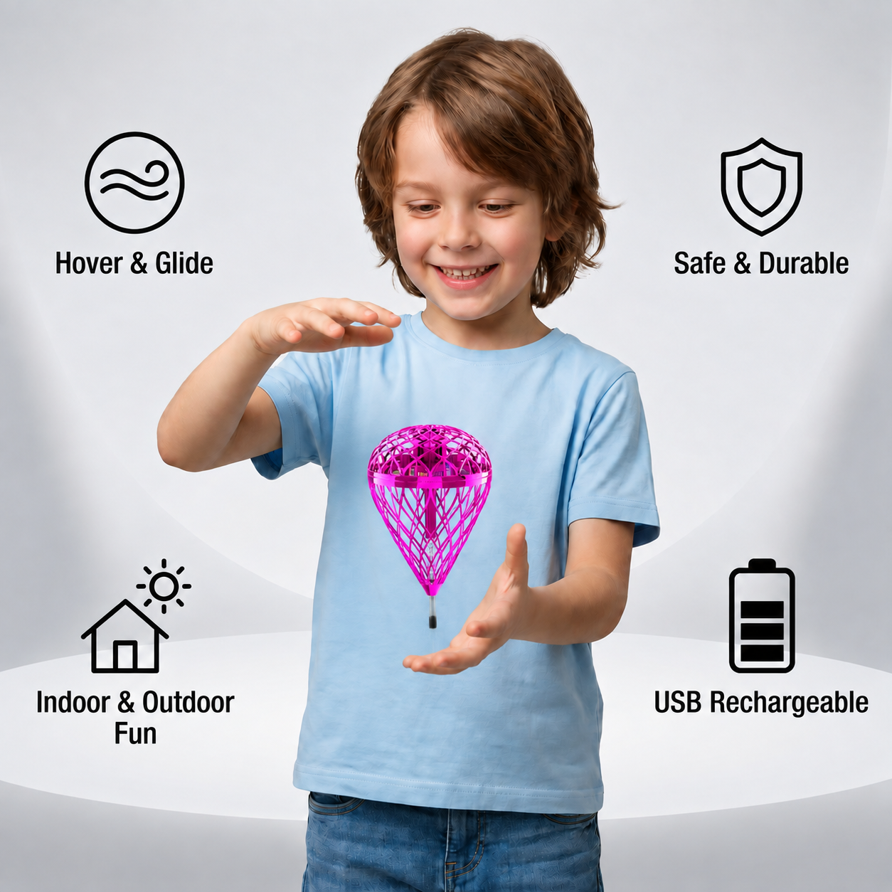 Flying Bouncing Orb Ball – Magic Hover & Toss Toy for Kids