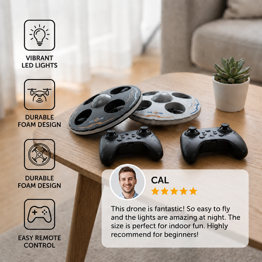 Remote Control LED Flying Saucer Drone
