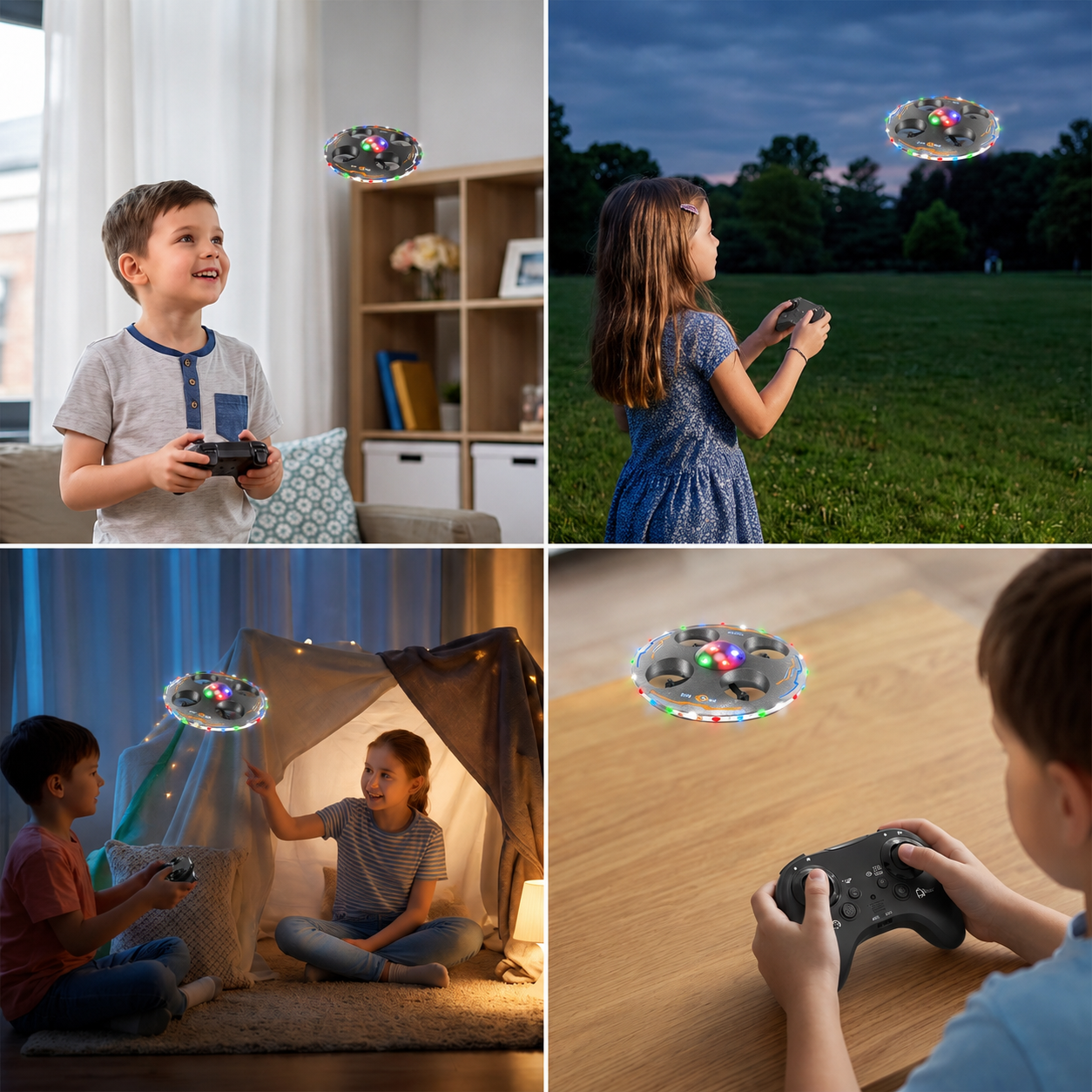 Remote Control LED Flying Saucer Drone
