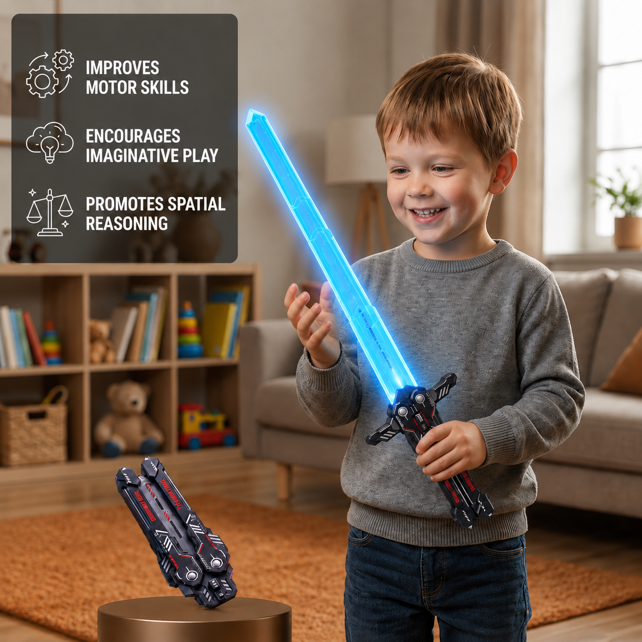 Glowing Telescopic Butterfly Sword Toy