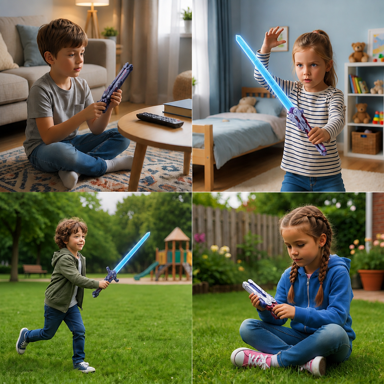 Glowing Telescopic Butterfly Sword Toy