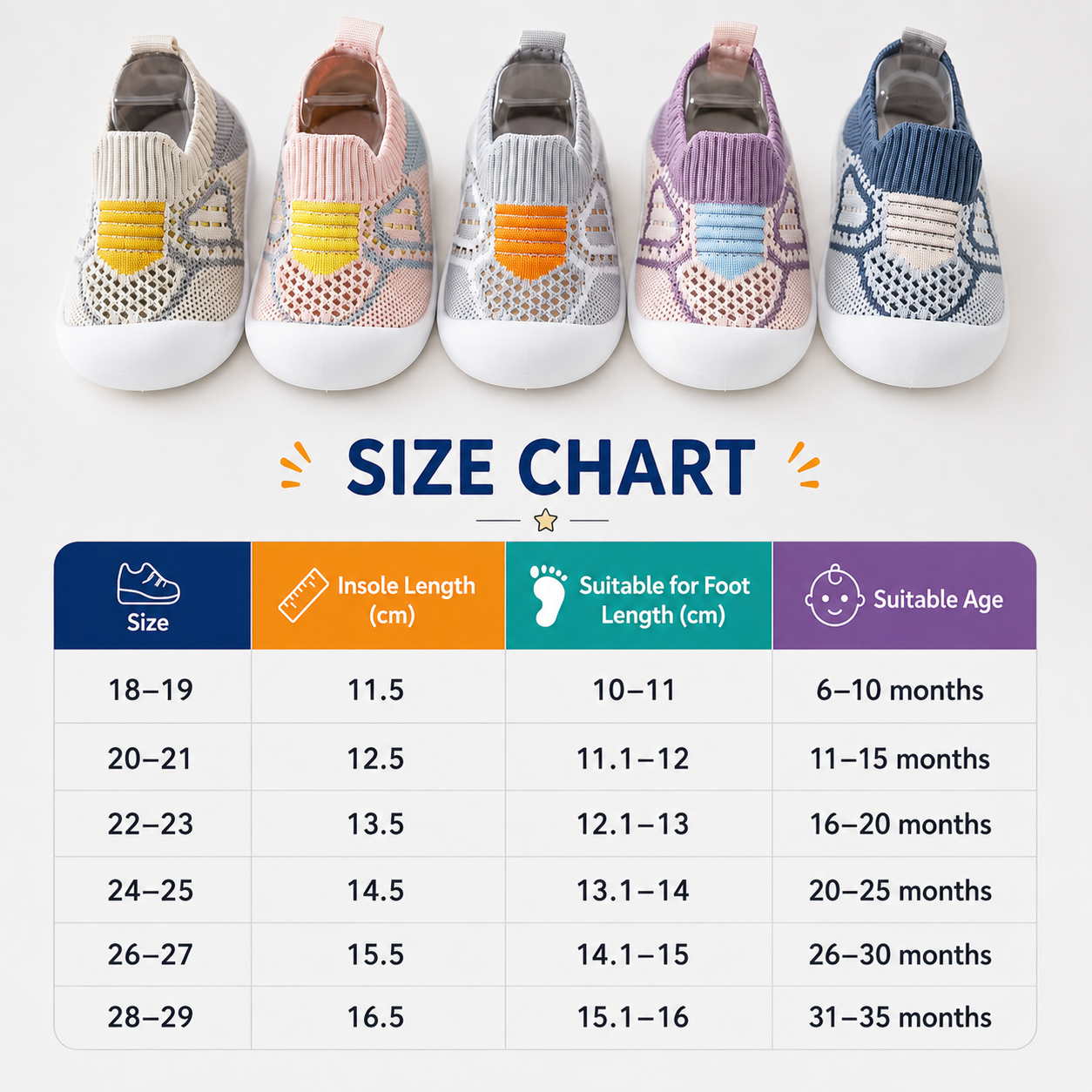 Soft Knit Anti-Slip Baby Sock Shoes for First Steps