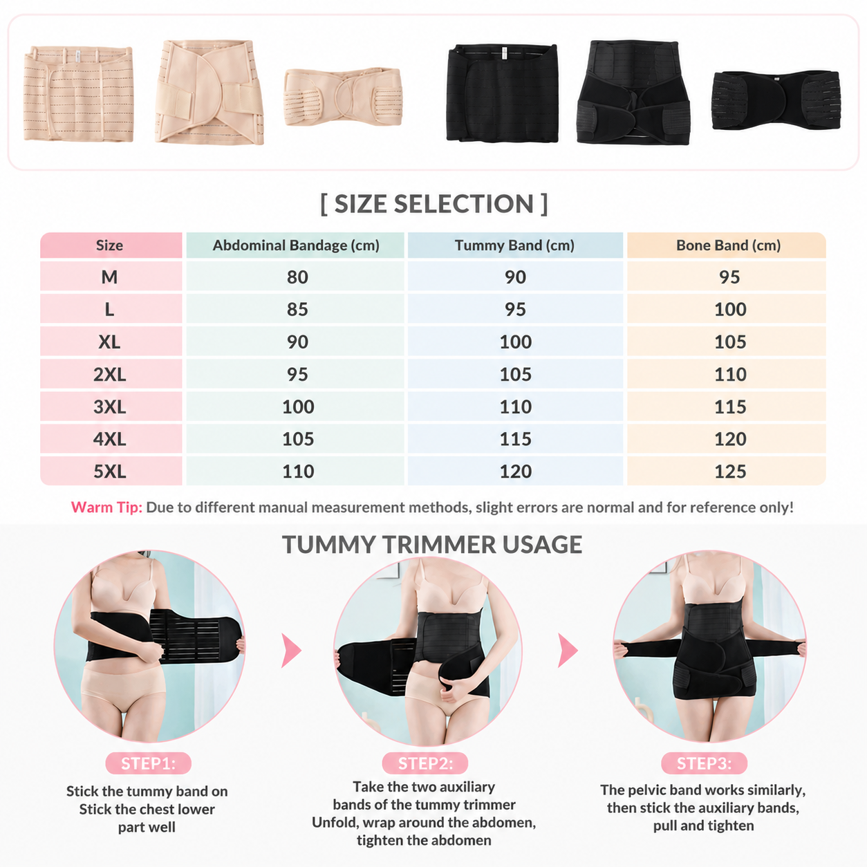 3-in-1 Postpartum Belly Support & Recovery Wrap