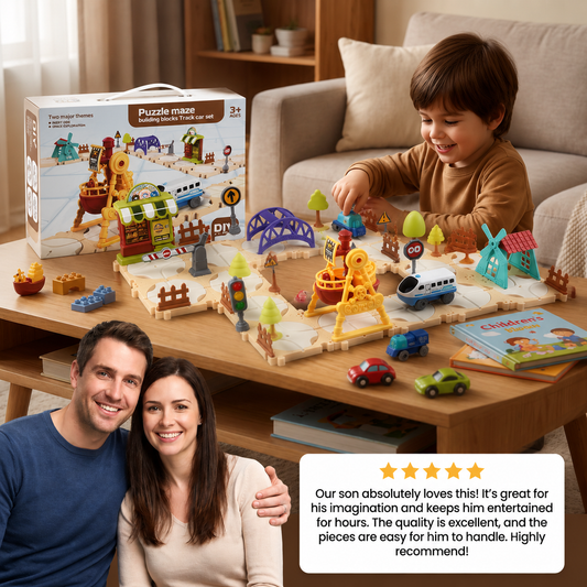 DIY Amusement Park Railway Building Set