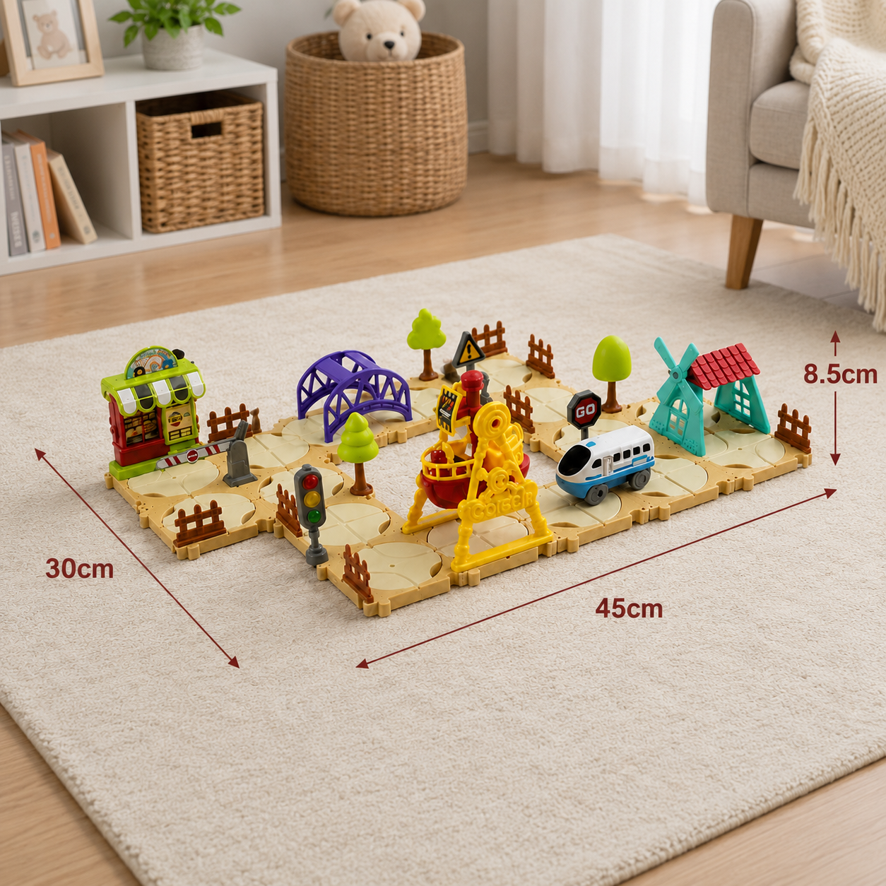 DIY Amusement Park Railway Building Set
