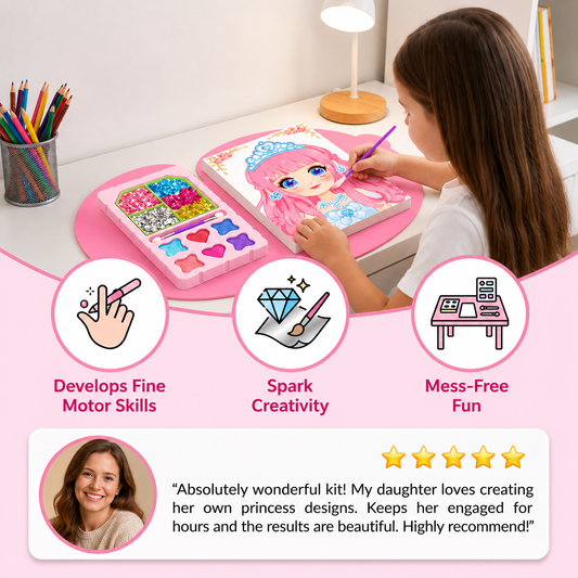 Princess Diamond Painting & Foil Art Book Craft Kit