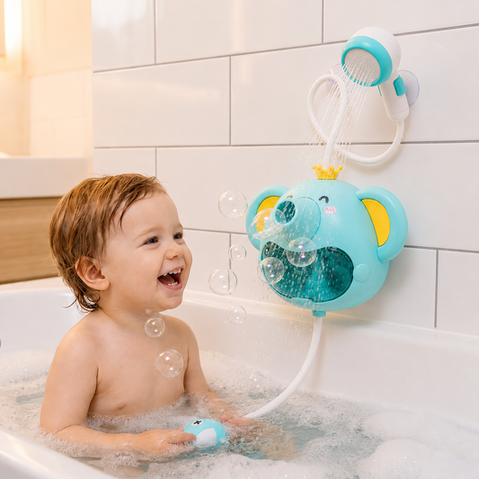 Musical Elephant Bubble Bath Toy with Shower Head
