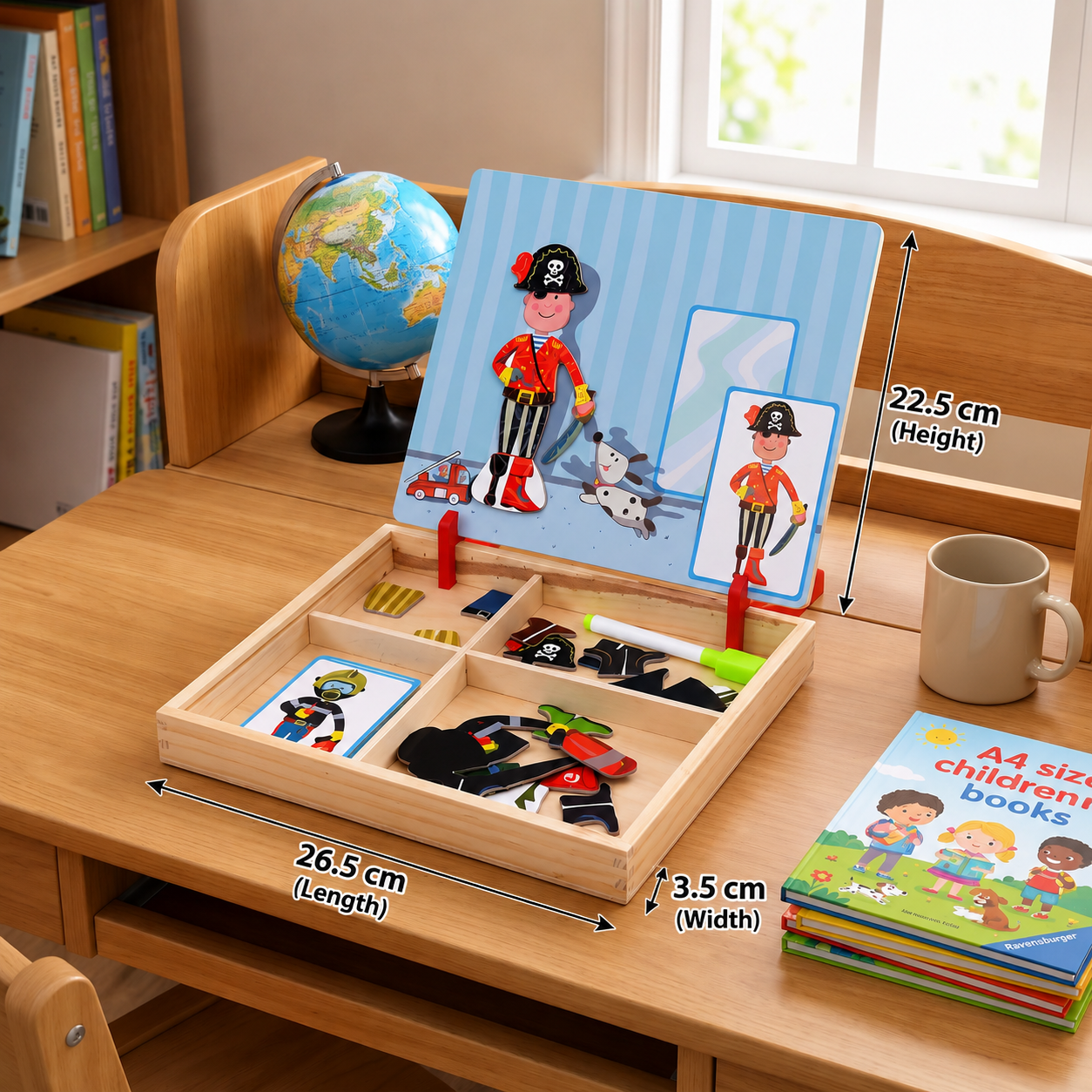 Magnetic Wooden Dress-Up & Matching Puzzle Board – Creative Learning Toy