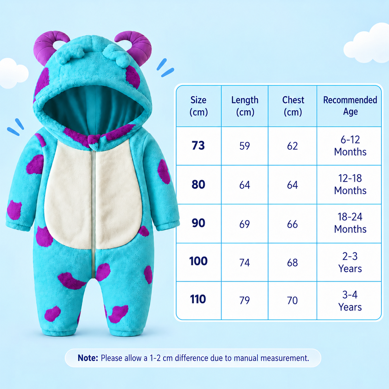 Cozy Fuzzy Costume for Babies & Toddlers