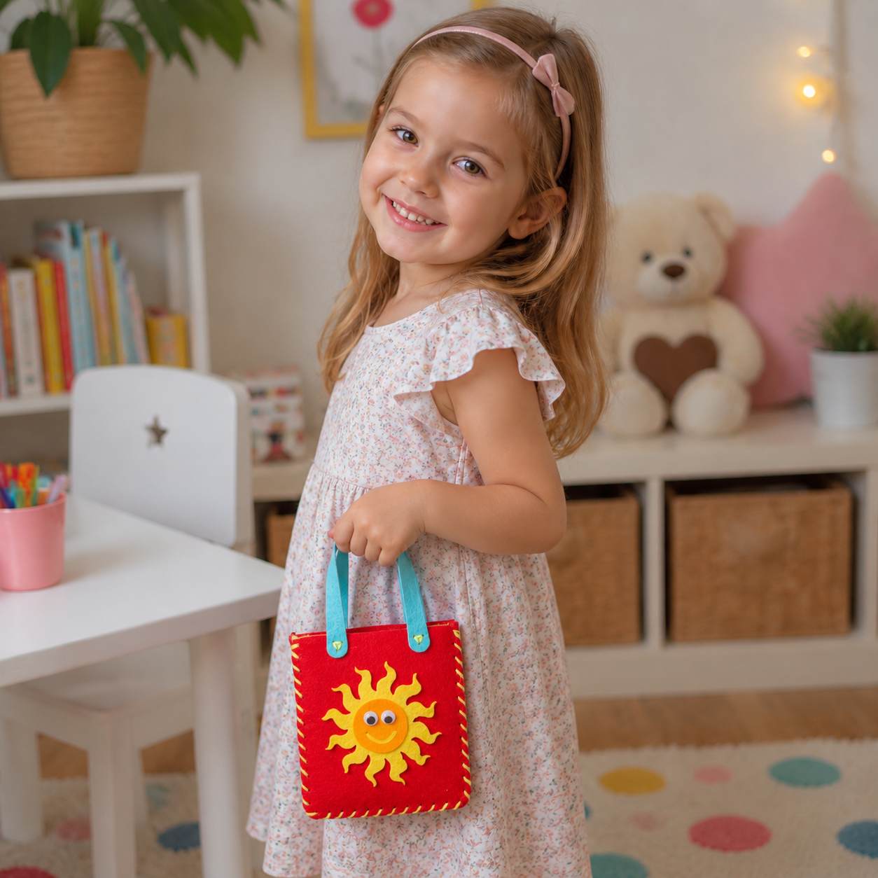 DIY Cute Felt Handbag Sewing Craft Kit for Kids