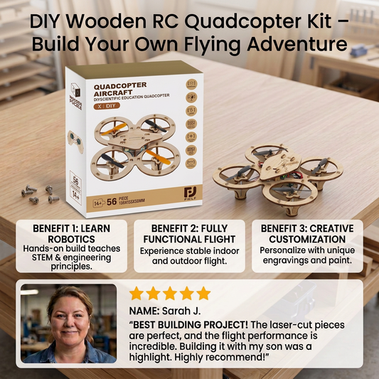 DIY Wooden RC Quadcopter Kit – Build Your Own Flying Adventure
