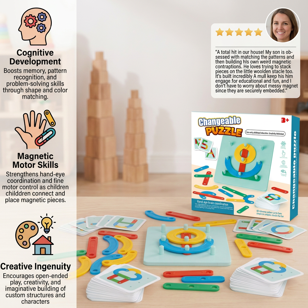 Educational Magnetic Letter & Number Building Set