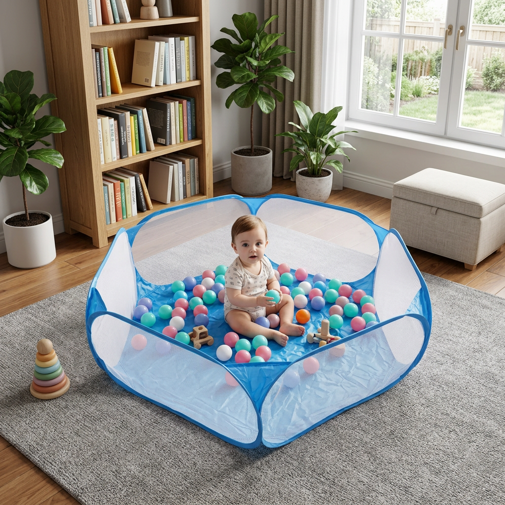 Portable Pop-Up Baby Playpen Tent for Toddlers