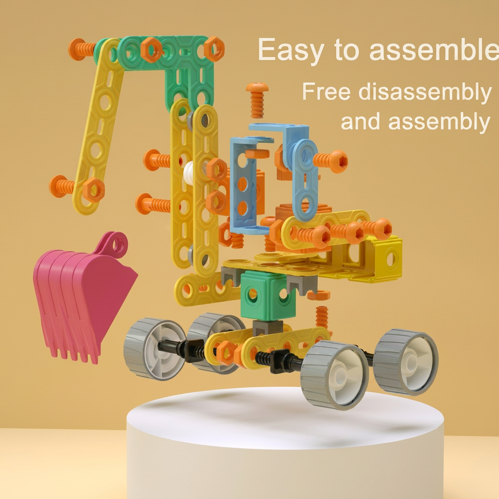9-in-1 STEM Construction Vehicle Building Kit