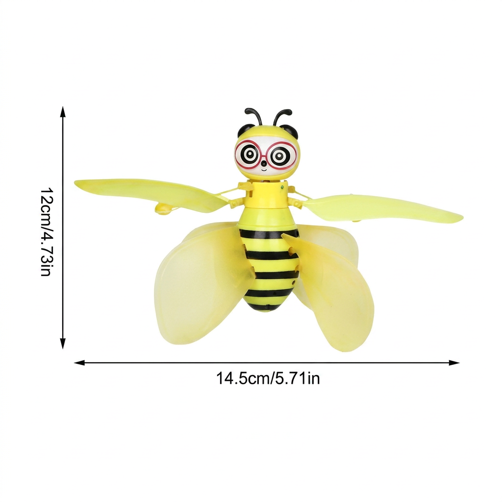 Hand-Controlled Flying Bee Toy with Motion Sensor and LED Lights