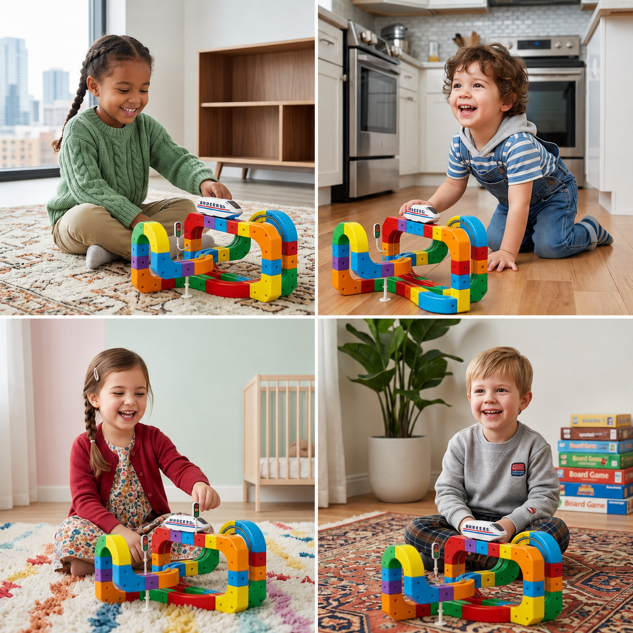 Magic rail cube track kids toy