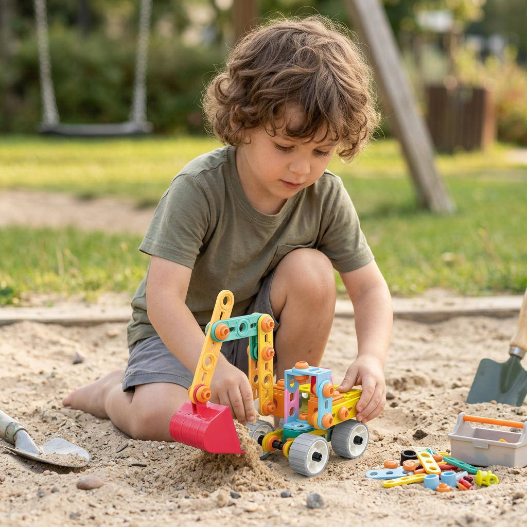9-in-1 STEM Construction Vehicle Building Kit