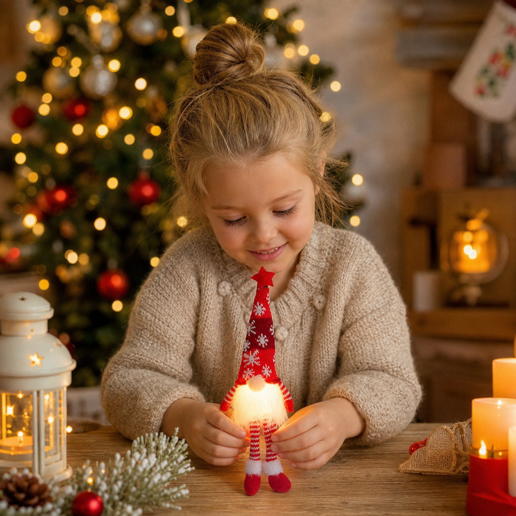 LED Light-Up Christmas Gnome Decorations