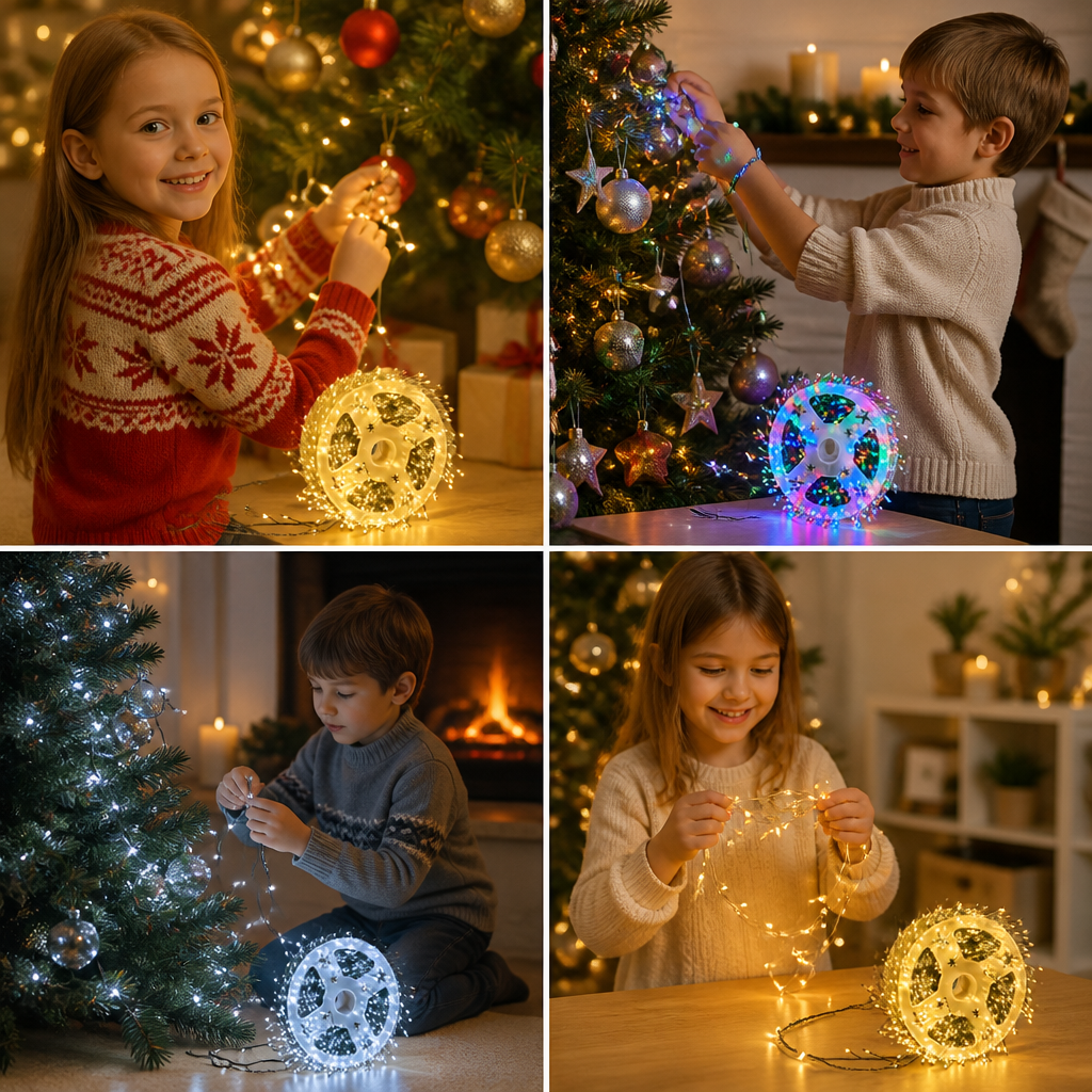 Warm White Christmas Cluster Fairy Lights