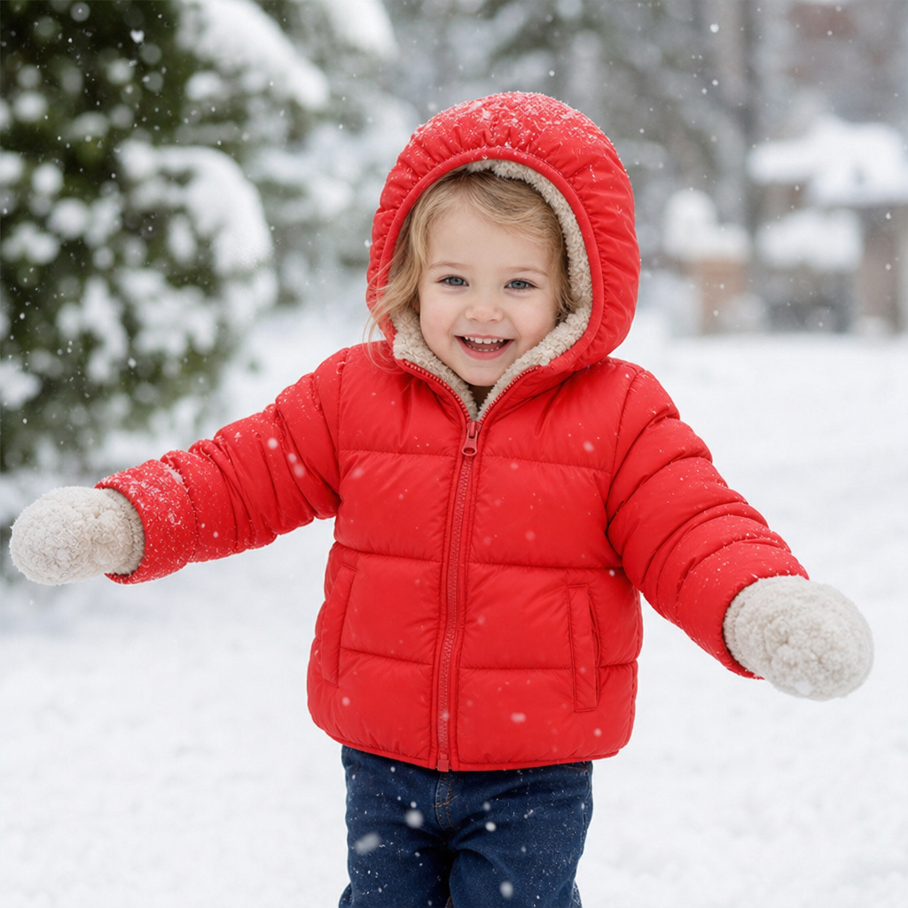 Fleece-Lined Baby & Toddler Puffer Jacket