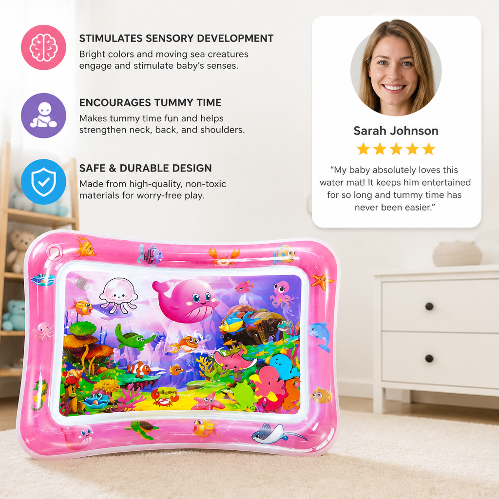 Inflatable Tummy Time Water Play Mat