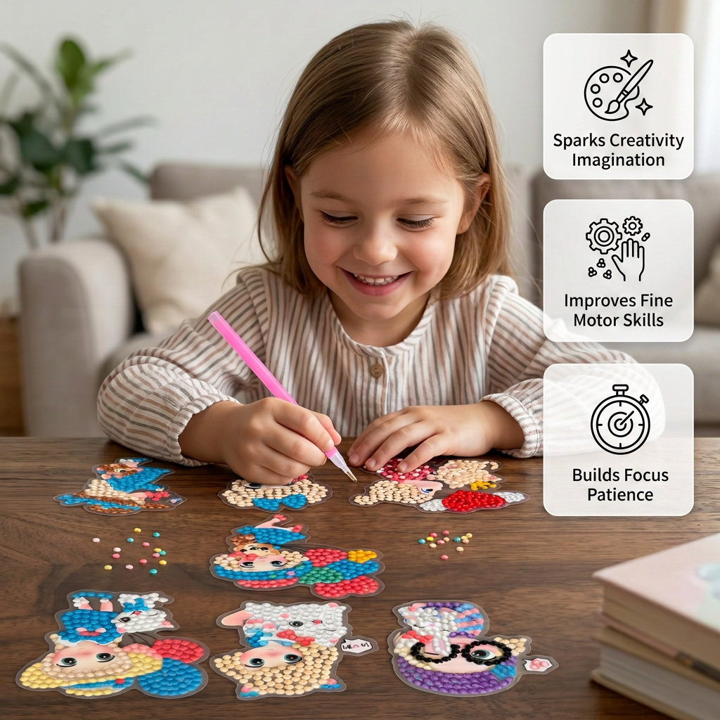 DIY Diamond Art Sticker Craft Kit for Kids
