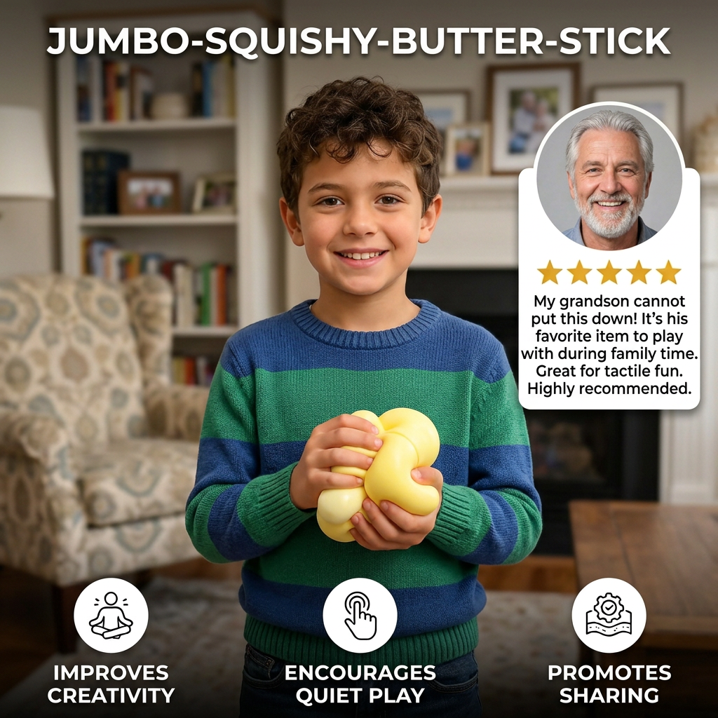 Jumbo Squishy Butter Stick – Slow-Rise Stress Ball & Sensory Fidget Toy