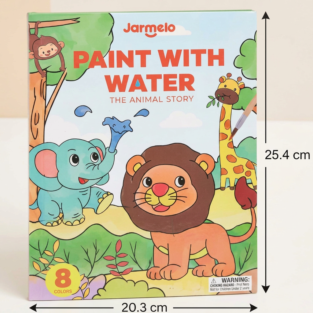 Watercolor Painting Book with Brush – Mess-Free Paint with Water Fun