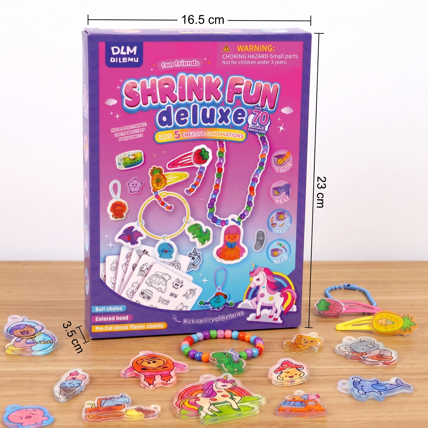 DIY Shrink Art Keychain & Charm Making Kit for Kids