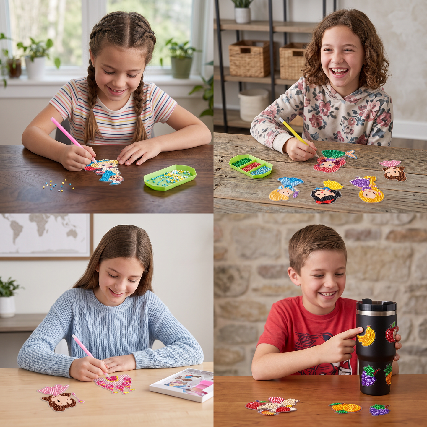 DIY Diamond Art Sticker Craft Kit for Kids