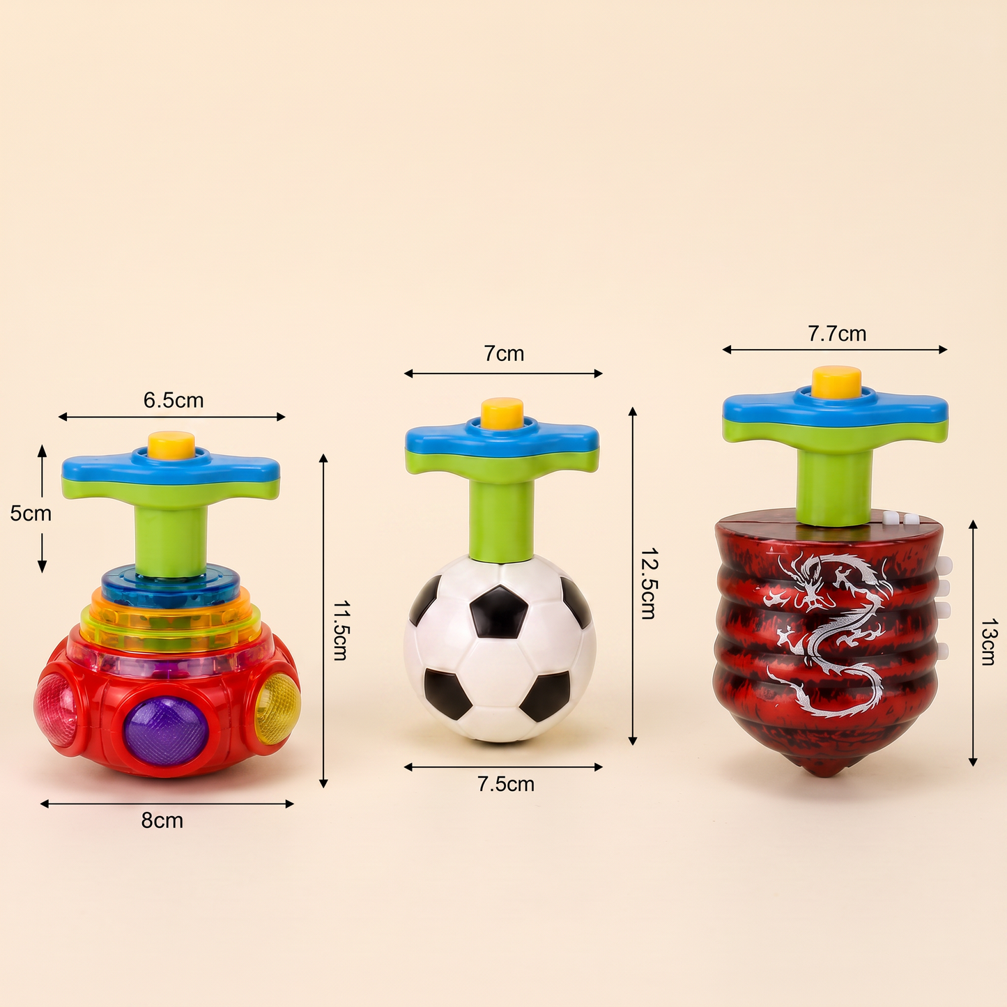 Interactive Light-Up Musical Spinning Top Toy for Kids