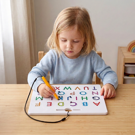 2-in-1 Magnetic Letter Tracing Board for Uppercase & Lowercase Writing Practice