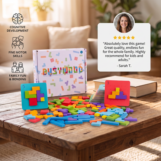 Wooden  Shape Matching Puzzle Family Game