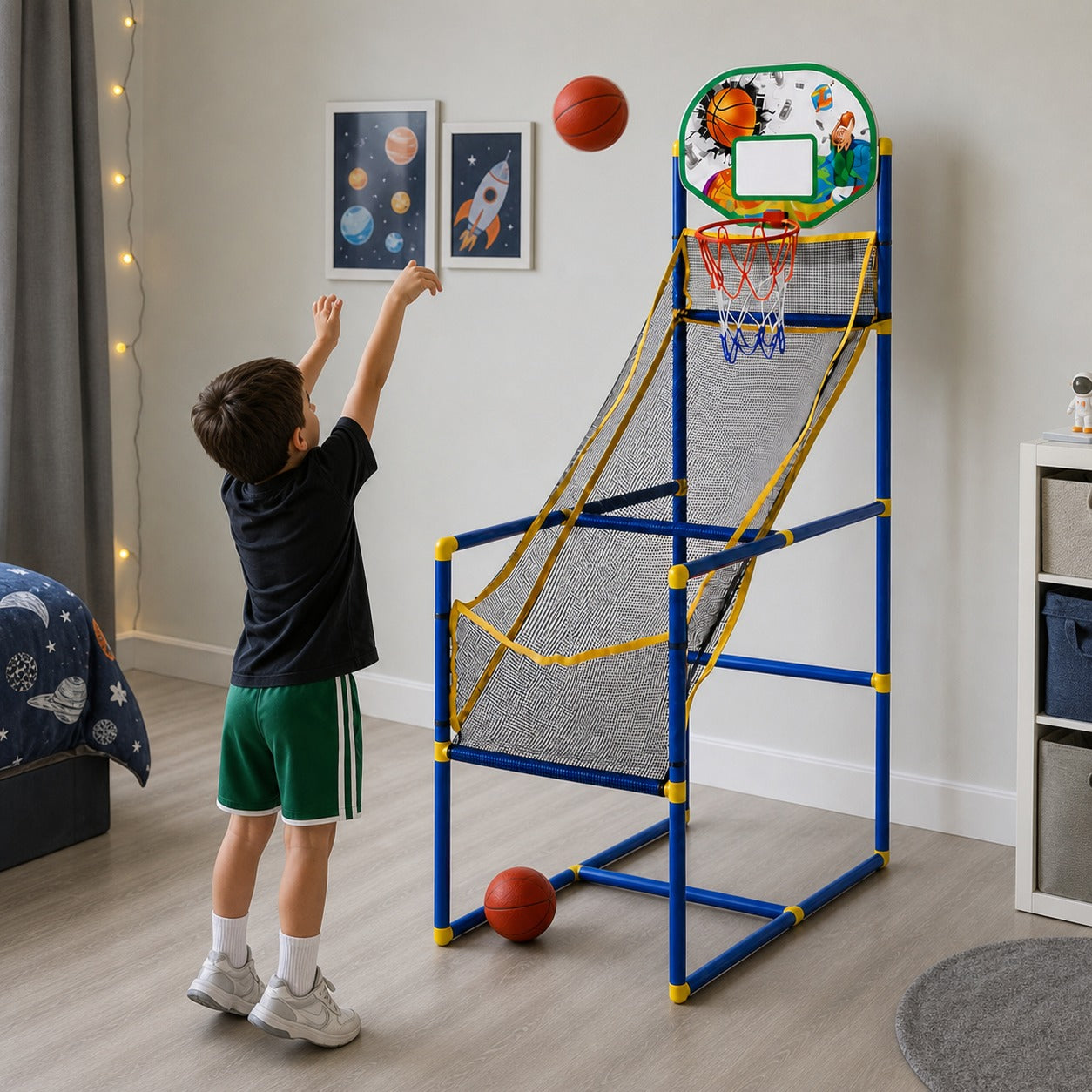 Adjustable Kids Basketball Hoop Set - That Grows With Your Kids