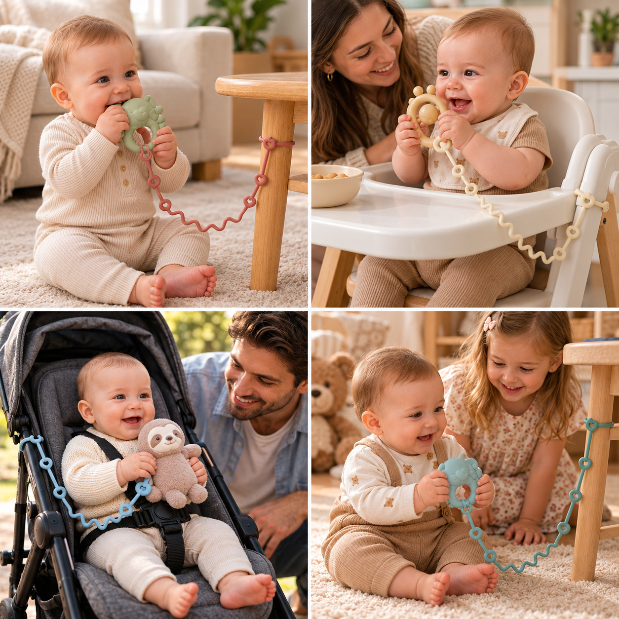 Universal Silicone Anti-Drop Toy & Pacifier Strap