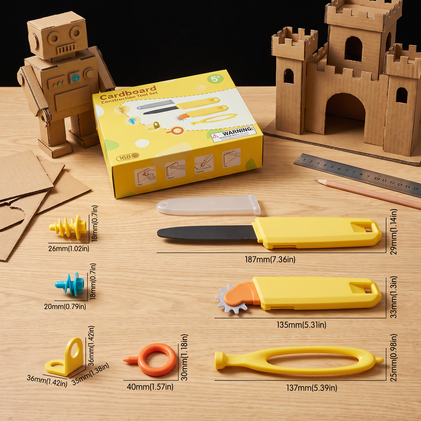 Kids Cardboard Construction Tool Kit